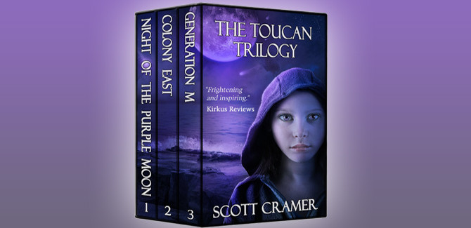 a ya scifi dystopian ebook The Toucan Trilogy (Three dystopian novels: Night of the Purple Moon, Colony East, and Generation M) by Scott Cramer