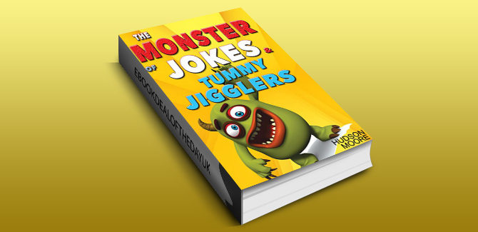 a Kids Books : The MONSTER book of > FUNNY JOKES & Kids BRAIN Games - by Hudson Moore